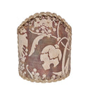 Wall Sconce Clip-On Shield Shade Fortuny Fabric Persepolis in Tan, Olive & Plum Half Lampshade
