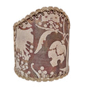 Wall Sconce Clip-On Shield Shade Fortuny Fabric Persepolis in Tan, Olive & Plum Half Lampshade
