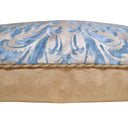 Handmade Decorative Pillow Made With Fortuny Fabric – Brilliant Blue & Silvery Gold Sevres Pattern