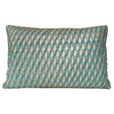 Handmade Decorative Pillow Made With Fortuny Fabric – Emerald & Gold Piumette Pattern