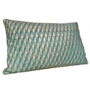 Handmade Decorative Pillow Made With Fortuny Fabric – Emerald & Gold Piumette Pattern