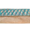 Handmade Decorative Pillow Made With Fortuny Fabric – Emerald & Gold Piumette Pattern
