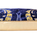Handmade Decorative Pillow Made With Luigi Bevilacqua Blue Silk Heddle Velvet Torcello Pattern