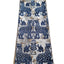 Table Runner with Tassel Trim Blue Silk Brocatelle Luigi Bevilacqua Fabric Fiere Pattern
