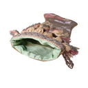 Luxury Christmas Stocking with Tassel Trim Jade Green Silk Brocade Luigi Bevilacqua Fabric Uccelli Pattern
