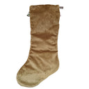 Luxury Christmas Stocking with Tassel Trim Emerald Green Silk Brocade Luigi Bevilacqua Fabric Uccelli Pattern