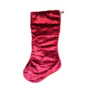 Chaussette de Noël de Luxe en Velours Hibiscus Luigi Bevilacqua Motif Palmyra