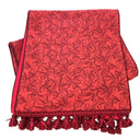 Runner da Tavola in Tessuto Jacquard Rubelli Ondori Rosso Vermiglio