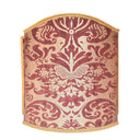 Abat Jour Fait Main en Tissu Fortuny Sevigne Rouge Burgundy et Or