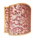 Abat Jour Fait Main en Tissu Fortuny Sevigne Rouge Burgundy et Or