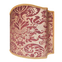 Abat Jour Fait Main en Tissu Fortuny Sevigne Rouge Burgundy et Or