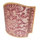 Abat Jour Fait Main en Tissu Fortuny Sevigne Rouge Burgundy et Or