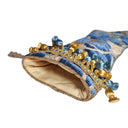Chaussette de Noël Fait Main en Velour de Soie Luigi Bevilacqua Ca' d'Oro Bleu Indigo