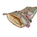 Luxury Christmas Stocking with Tassel Trim Jade Green Luigi Bevilacqua Lampas Tulipani Pattern