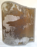Venetian Lamp Shade Bronze and Silver Jacquard Rubelli Fabric Sumi Pattern