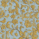 Jupe de Sapin de Noël Fait Main en Tissu Jacquard de Soie Rubelli Les Indes Galantes Rouge Cardinal et Or