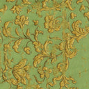 Jupe de Sapin de Noël Fait Main en Tissu Jacquard de Soie Rubelli Les Indes Galantes Rouge Cardinal et Or