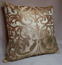 Green & Gold Silk Jacquard Serlio Rubelli Fabric - Handmade Decorative Pillow