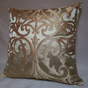Green & Gold Silk Jacquard Serlio Rubelli Fabric - Handmade Decorative Pillow