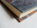 Fortuny Fabric Covered Journal Hardcover Notebook Black, Grey & Copper Marmo Pattern