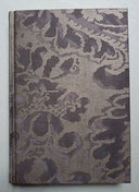 Fortuny Fabric Covered Journal Hardcover Notebook Grey & Silvery Gold Corone Pattern