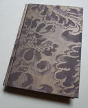 Fortuny Fabric Covered Journal Hardcover Notebook Grey & Silvery Gold Corone Pattern