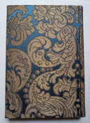 Rubelli Fabric Covered Journal Hardcover Notebook Silk Brocatelle Blue & Gold Tebaldo Pattern