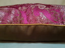 Handmade Decorative Pillow Made With Silk Brocade Rubelli Fabric Fuchsia Barbarigo Pattern