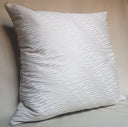Handmade Decorative Pillow Made With Fortuny Fabric – Ivory & Gold Onde Pattern