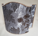 Half Lampshade Silver and Gold Silk Lampas Rubelli Fabric Dorian Gray Pattern