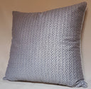Handmade Decorative Pillow Made With Fortuny Fabric – Black & Silver Tapa Pattern
