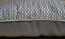 Handmade Decorative Pillow Made With Fortuny Fabric – Black & Silver Tapa Pattern