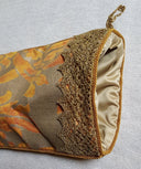 Luxury Christmas Stocking Fortuny Fabric Burnt Apricot & Silvery Gold Barberini Pattern