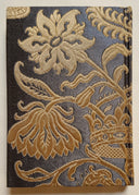 Rubelli Fabric Covered Journal Hardcover Notebook Silk Brocatelle Ebony & Gold Castiglione Pattern