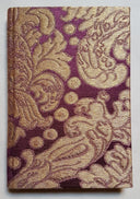 Rubelli Fabric Covered Journal Hardcover Notebook Silk Brocatelle Amethyst & Gold Tebaldo Pattern