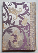 Rubelli Fabric Covered Journal Hardcover Notebook Silk Lampas Ivory & Gold Vignola Pattern