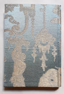 Rubelli Fabric Covered Journal Hardcover Notebook Silk Brocade Blue & Gold Aida Pattern