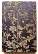 Rubelli Fabric Covered Journal Hardcover Notebook Silk Jacquard Purple & Gold Les Indes Galantes Pattern