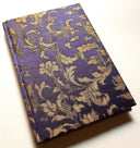 Rubelli Fabric Covered Journal Hardcover Notebook Silk Jacquard Purple & Gold Les Indes Galantes Pattern