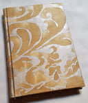 Fortuny Fabric Covered Journal Hardcover Notebook Gold Museum Caravaggio Pattern