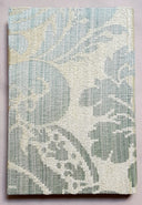 Rubelli Fabric Covered Journal Hardcover Notebook Silk Damask Aqua Blue Ruzante Pattern