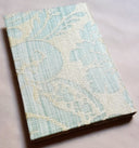 Rubelli Fabric Covered Journal Hardcover Notebook Silk Damask Aqua Blue Ruzante Pattern