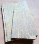 Rubelli Fabric Covered Journal Hardcover Notebook Silk Damask Aqua Blue Ruzante Pattern