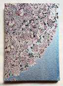 Rubelli Fabric Covered Journal Hardcover Notebook Silk Lampas Blue Sherazade Pattern