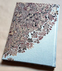 Rubelli Fabric Covered Journal Hardcover Notebook Silk Lampas Blue Sherazade Pattern