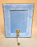 Rubelli Silk Lampas Fabric Covered Tabletop Picture Photo Frame Blue Sky Sherazade Pattern
