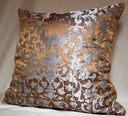 Silk Jacquard Bronze & Silver Les Indes Galantes Rubelli Fabric - Handmade Decorative Pillow