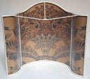 Venetian Lampshade in Rubelli Damask Fabric Blue Labuan Pattern Half Lamp Shade