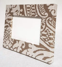 Fortuny Fabric Covered Tabletop Picture Photo Frame Champagne & Silvery Gold Orsini Pattern