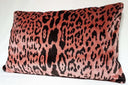 Handmade Decorative Pillow Made With Luigi Bevilacqua Pink Velvet Leopardo Pattern